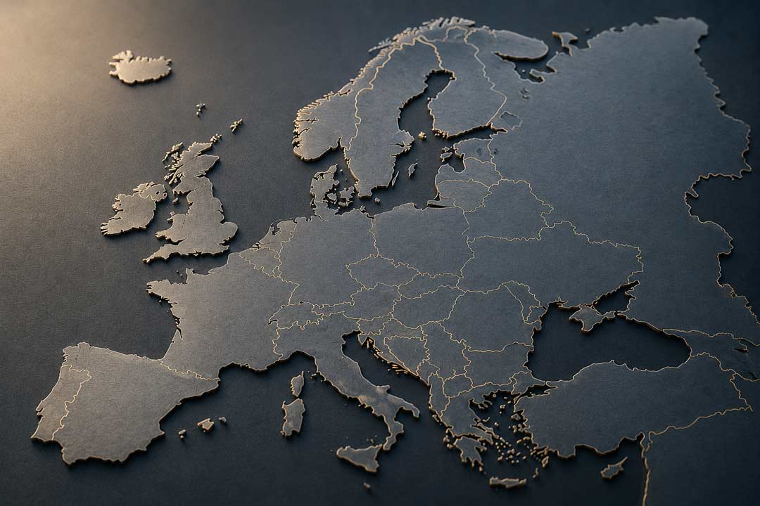 EU Karte Metall Edel